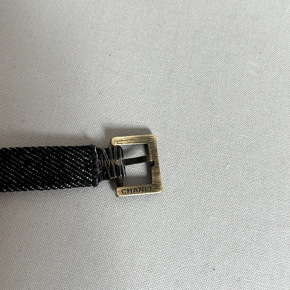 Chanel Denim Heels with Grommets and Ankle Straps - Picture 10 of 10